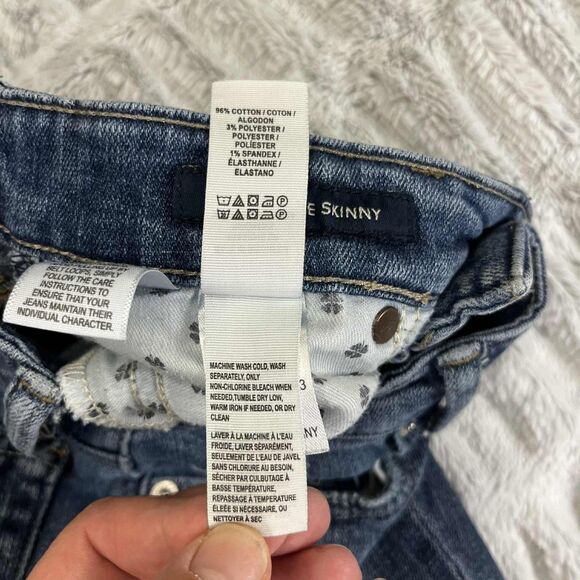 Lucky Brand Jeans Women 0/25 Bridgette Skinny Mid Rise Distressed Button Fly - Picture 6 of 11